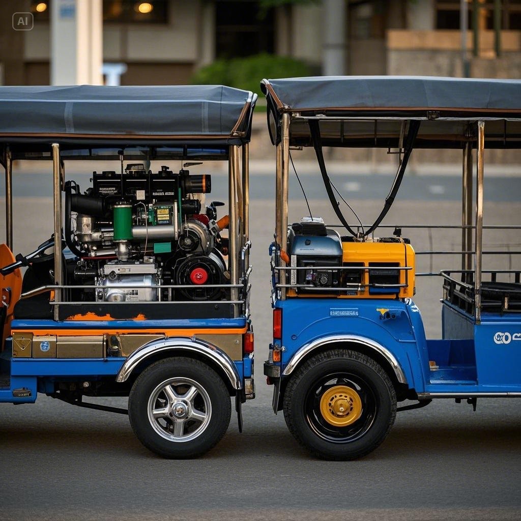 Perbedaan Mesin Tuk Tuk Tradisional dan Tuk Tuk Listrik